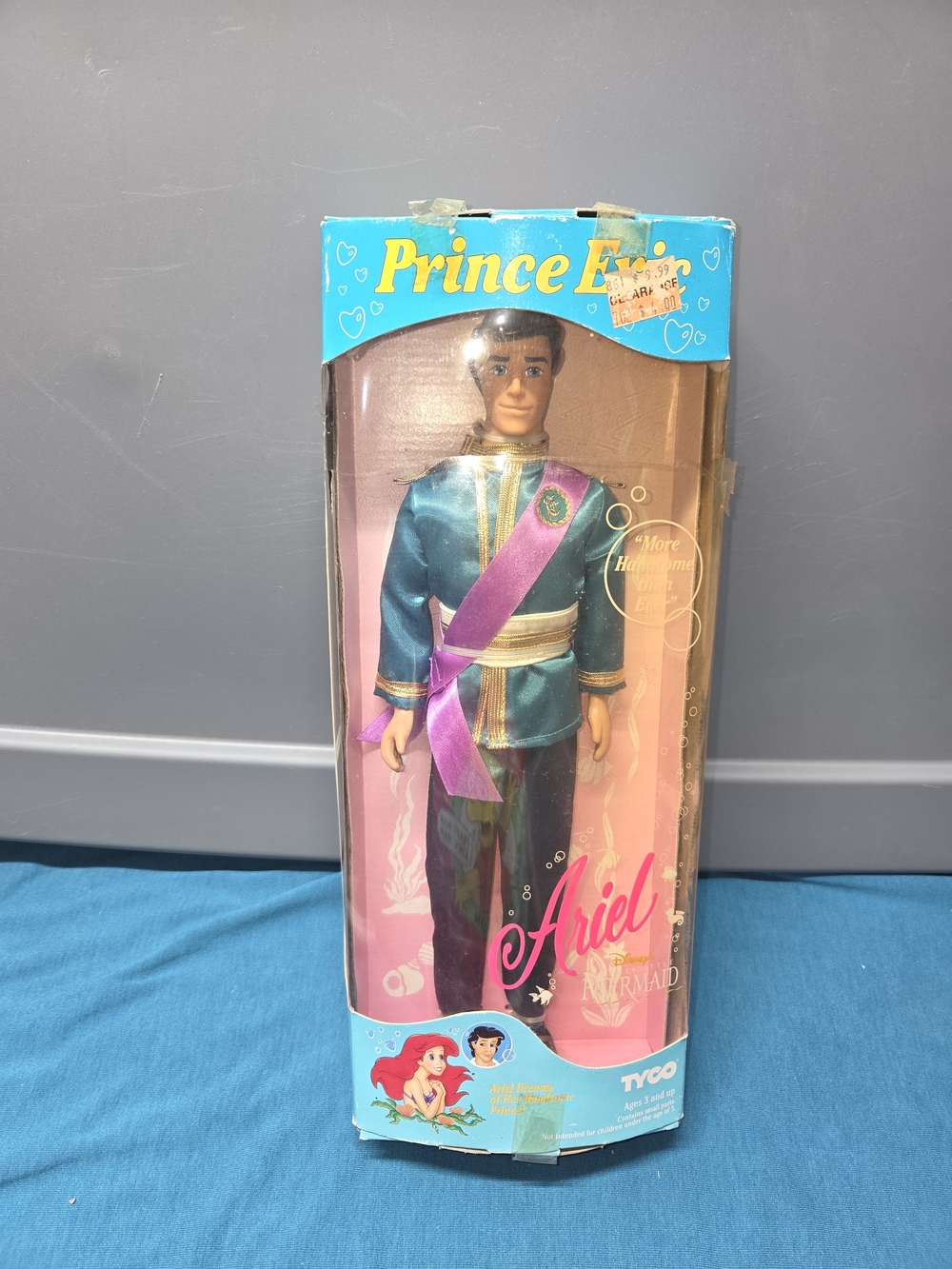 HTF 1992 Tyco Disney's Little Mermaid Prince Eric Doll #1808-2